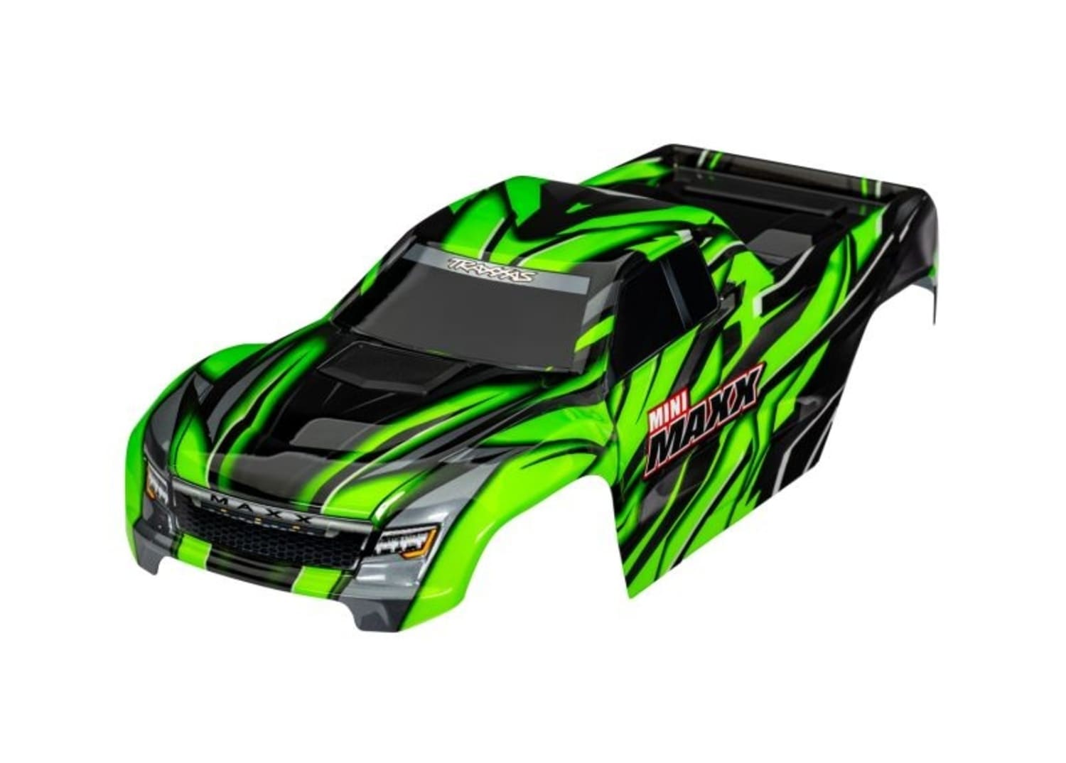 Traxxas Karosserie gruen mit Aufkleber _ Clipless - RC-Zubehoer