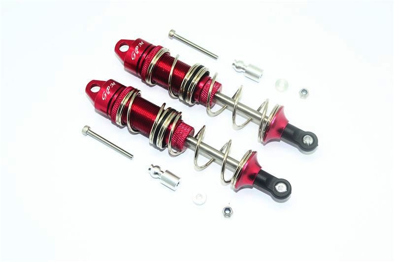 GPM Alu Daempfer 115mm vorn m. Doppelfedern rot fuer ARRMA Kraton_ Typhon _h__ Senton _h__ Outcast_ No