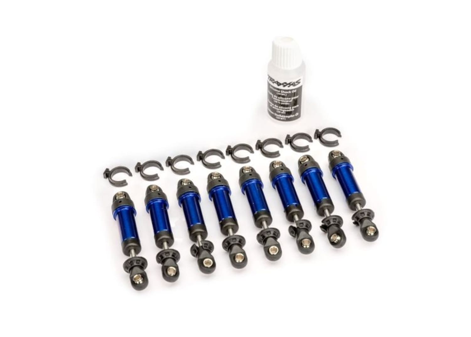 Traxxas 1-18 GTM Alu Stossdaempfer Set Blau