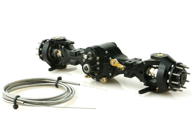Lesu 1_16 Antriebsachse vorne mit Durchtrieb 3_1 Metall schwarz - RC-Zubehoer