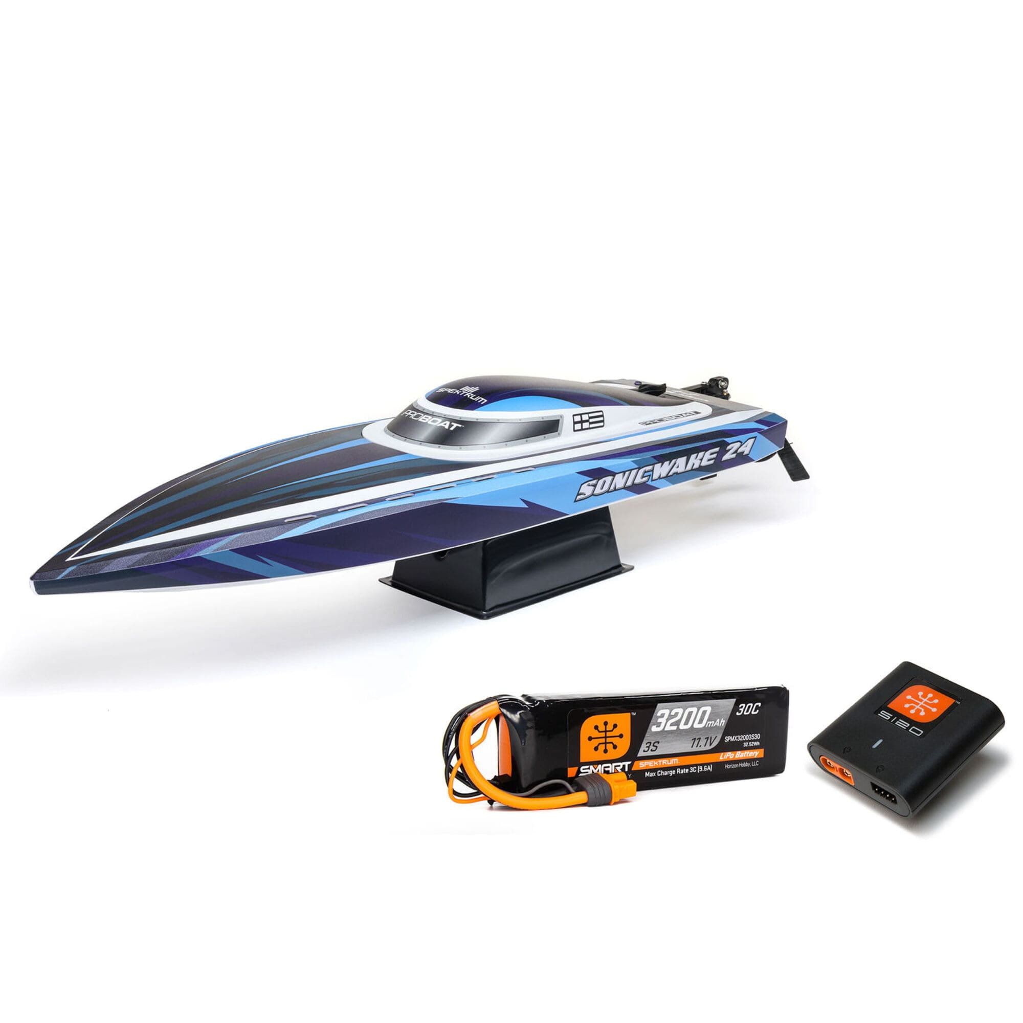 Pro Boat Sonicwake 24 Brushless RC Boot RTR in Blau