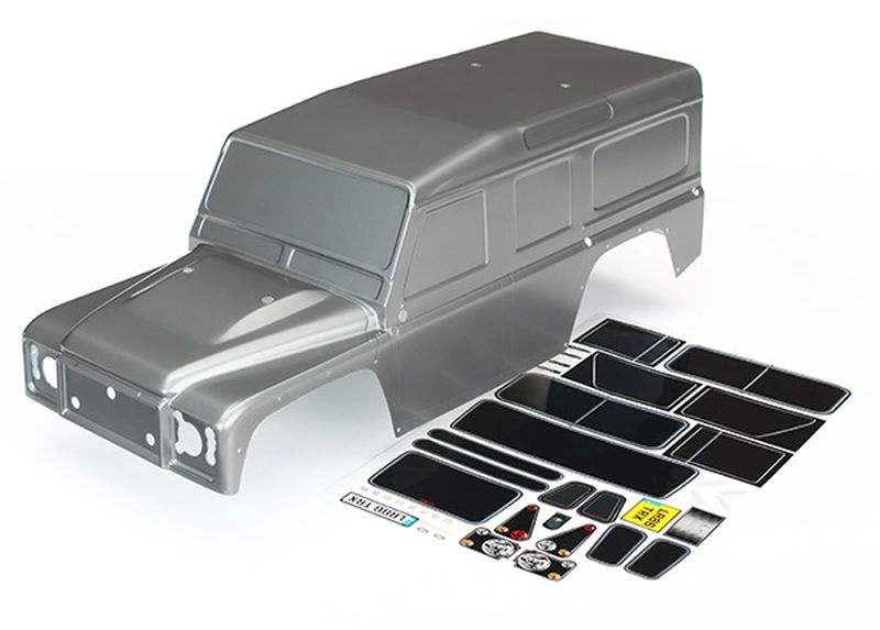 Traxxas Karosserie, Land Rover Defender, graphite silber +Decals