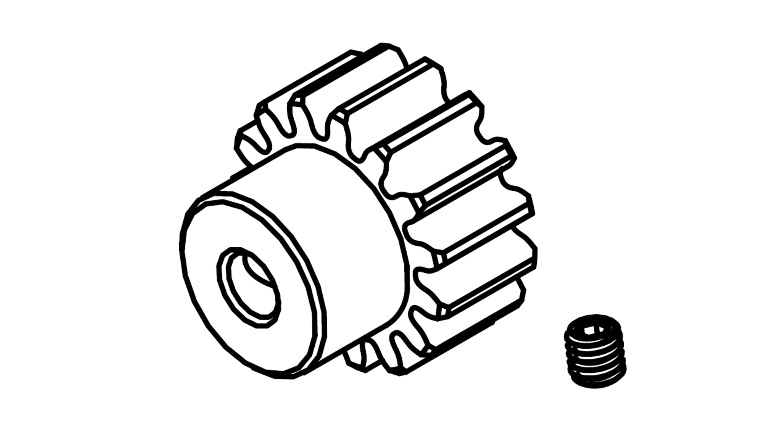 Amewi Motorritzel 16 Zähne Modul 0,8