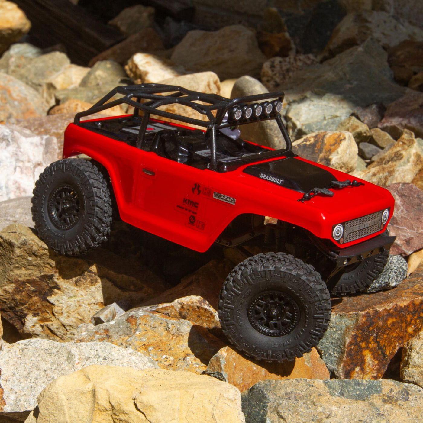 Axial SCX24 Deadbolt 1/24th Scale Elec 4WD - RTR, Red Axial SCX24 Deadbolt 1/24th Scale Elec 4WD - RTR, Red