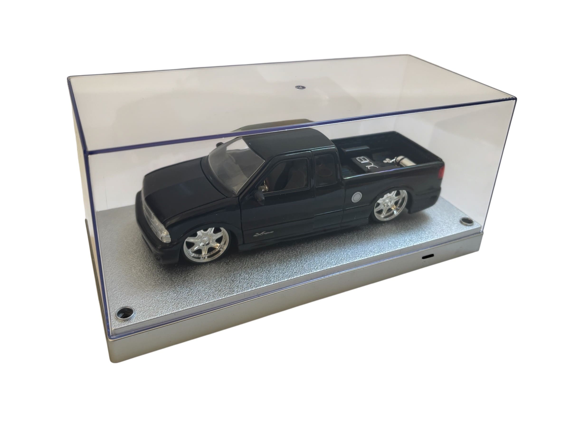Triple9 LED-Vitrine fuer Modellautos 1_43_1_64 Schwarz mit Beleuchtung_
