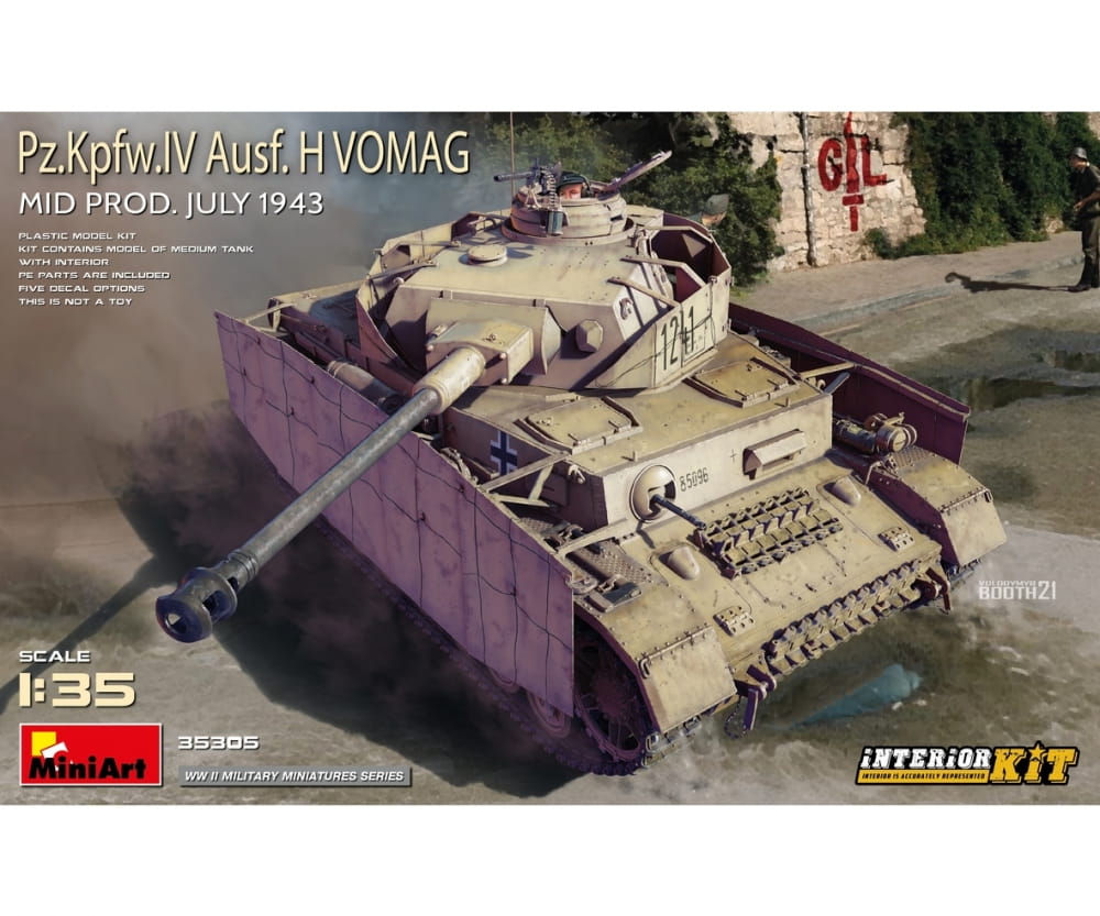 Plastikmodellbau von Miniart 1-35 dt pz kpfw iv ausf h v mit
