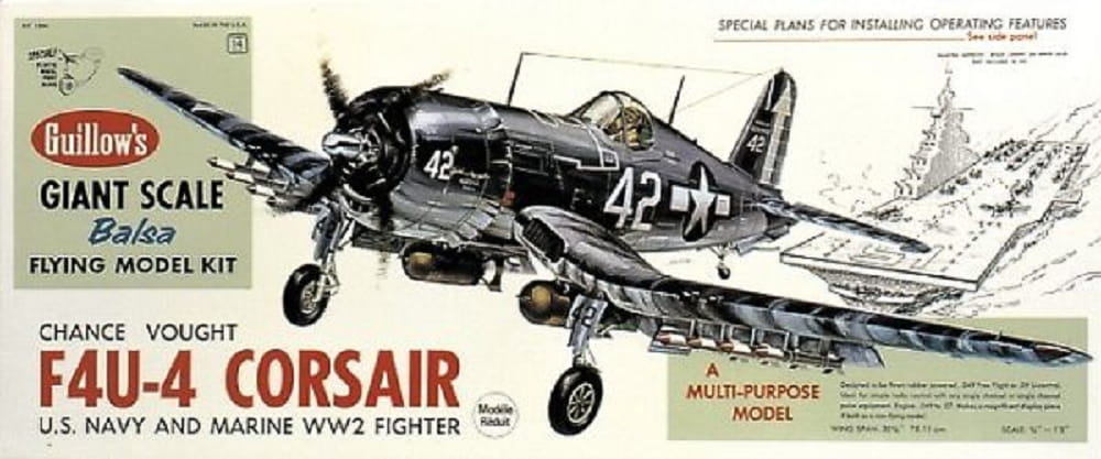Guillow's Freiflugmodell Corsair F4U-4 1:16 Scale Wurfgleiter Flieger Balsabausatz Guillow's Freiflugmodell Corsair F4U-4 1:16 Scale Wurfgleiter Flieger Balsabausatz