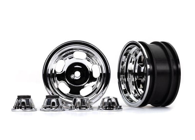 Traxxas Felgen 2.2 chrom mit Radnabenkappen _2_ - RC-Zubehoer
