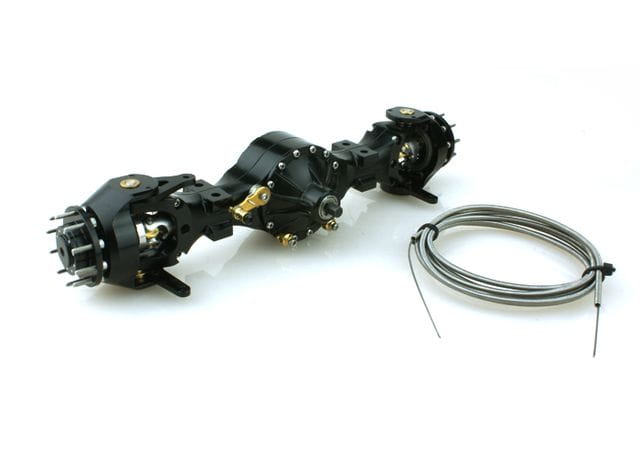 Lesu 1_16 Antriebsachse vorne ohne Durchtrieb 3_1 Metall schwarz - RC-Zubehoer