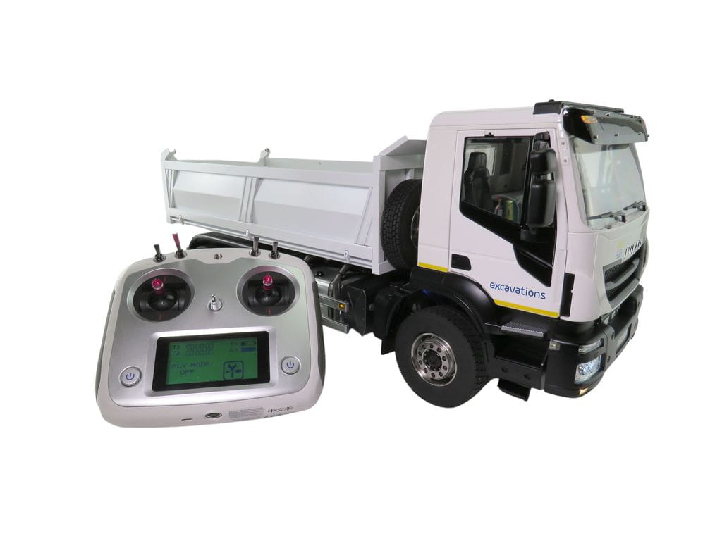 ScaleClub 1:14 Stralis weiß 6x6 Hinterkipper RTR mit FlySky FS-i6S