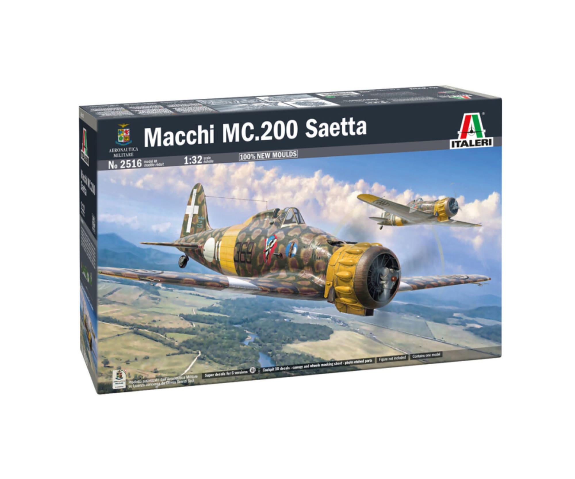 Italeri 1_32 Macchi MC.200 PE-Teile Plastikmodellbausatz