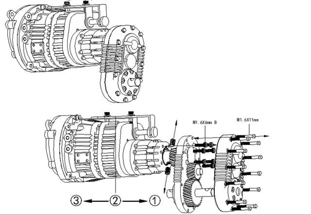 ScaleClub Scale Allradgetriebe 3-Gang mit Motor,Lüfter und Schaltservo