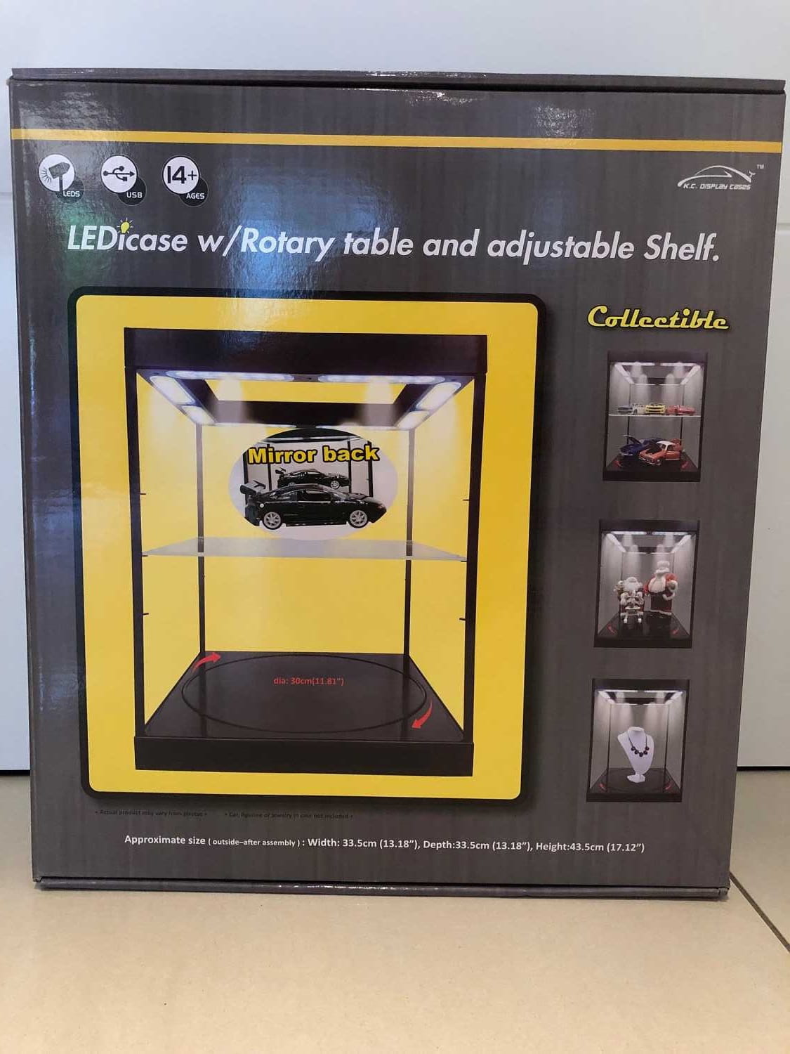 Triple9 Modellauto Vitrine mit LED und Drehteller fuer 1_18 Modelle
