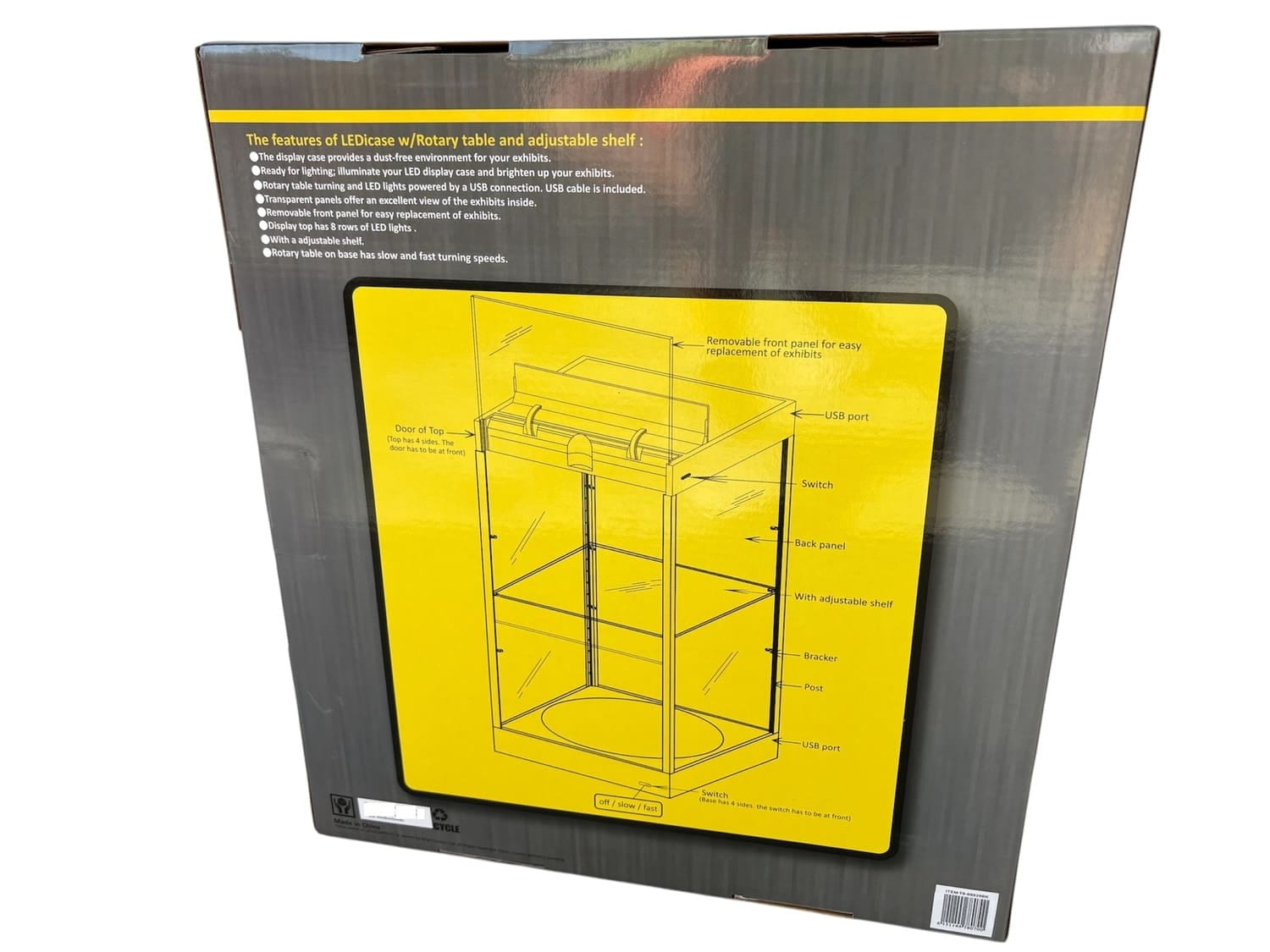 Triple9 LED-Vitrine 1_18 Weiss mit Spiegelrueckwand und Drehteller_