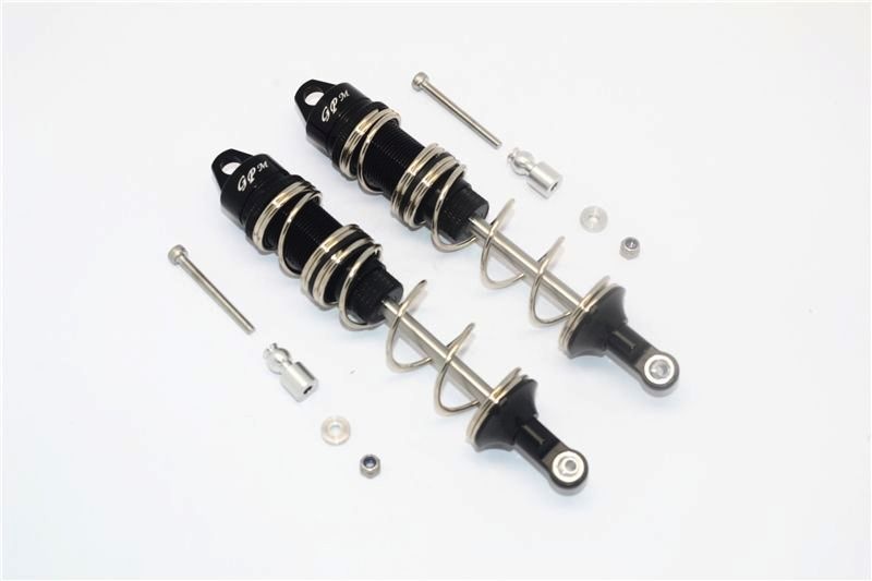 GPM Alu Daempfer 135mm hinten m. Doppelfedern schwarz fuer ARRMA Kraton_ Senton_ Outcast_ Notorius 6s 