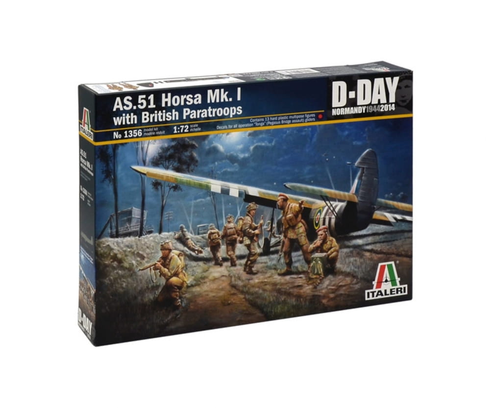 Italeri 1:72 AS.51 HORSA Mk.I/II&Brit.Fallschirm