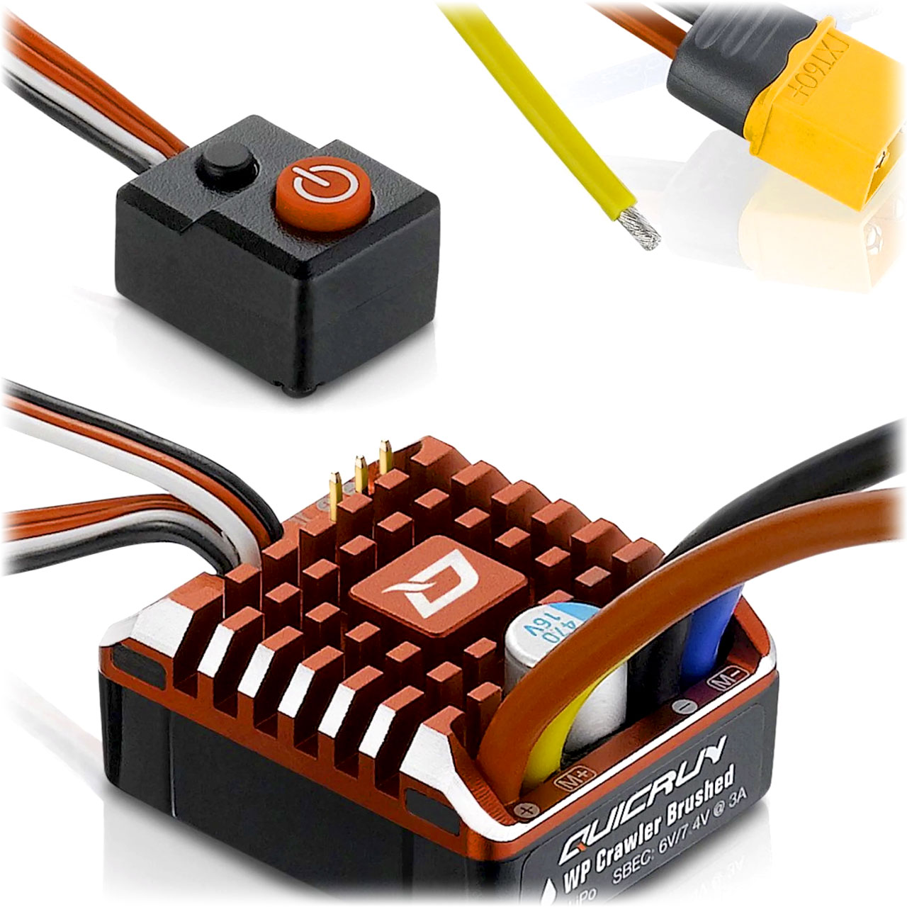Hobbywing Regler Quicrun Brushed WP1080 Combo 555 13 Turn