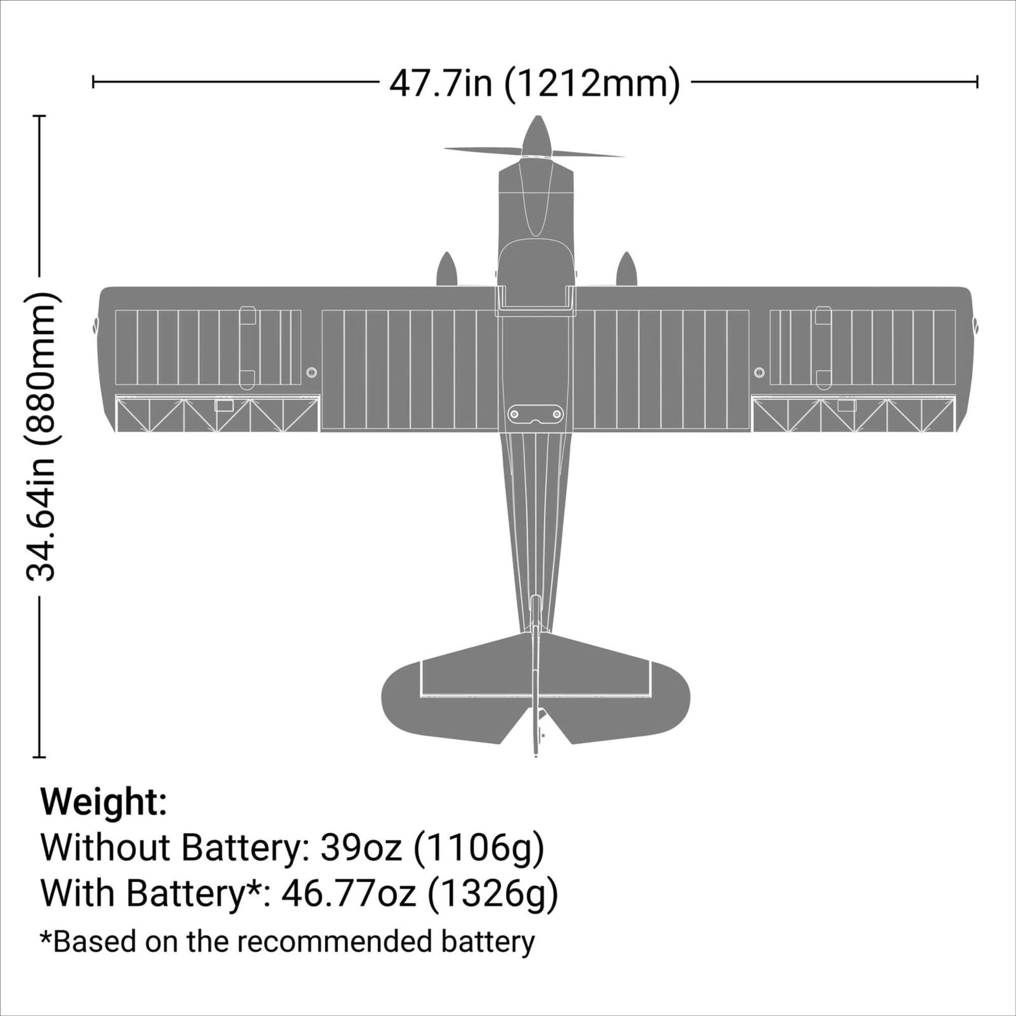 E Flite Super Decathlon 1.2m BNF Basic mit AS3X SAFE