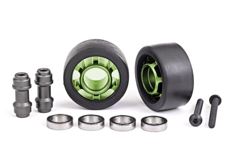 Traxxas Felge fuer Wheelie Bar_ 6061-T6 Alu gruen eloxiert _2_ _KT - RC-Zubehoer