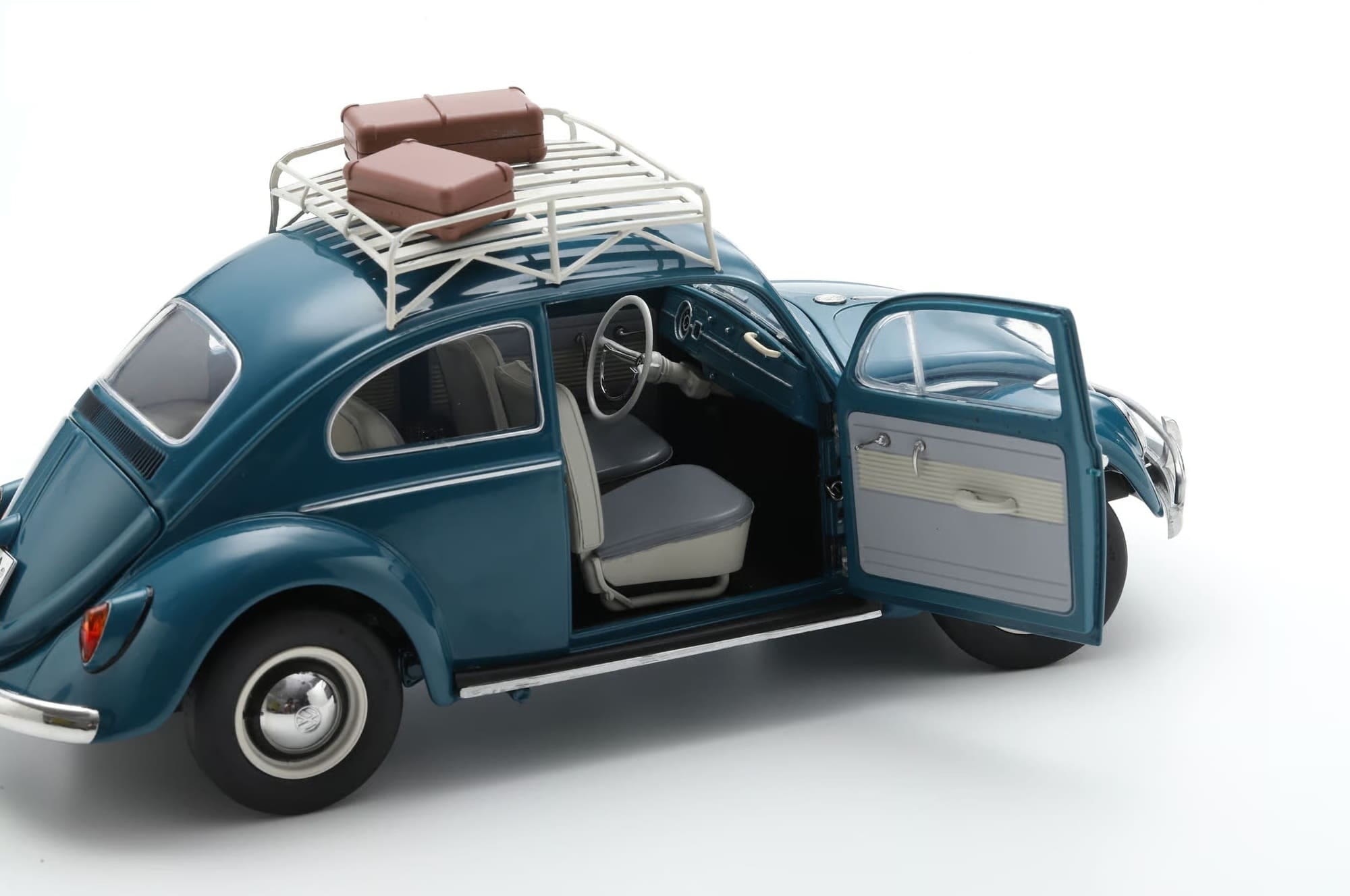 Schuco VW Kaefer 1963 mit Gepaecktraeger 1_18 Sammlermodell