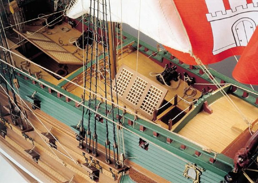 Corel Wappen von Hamburg 1_50 Holzmodell Schiffbaukasten