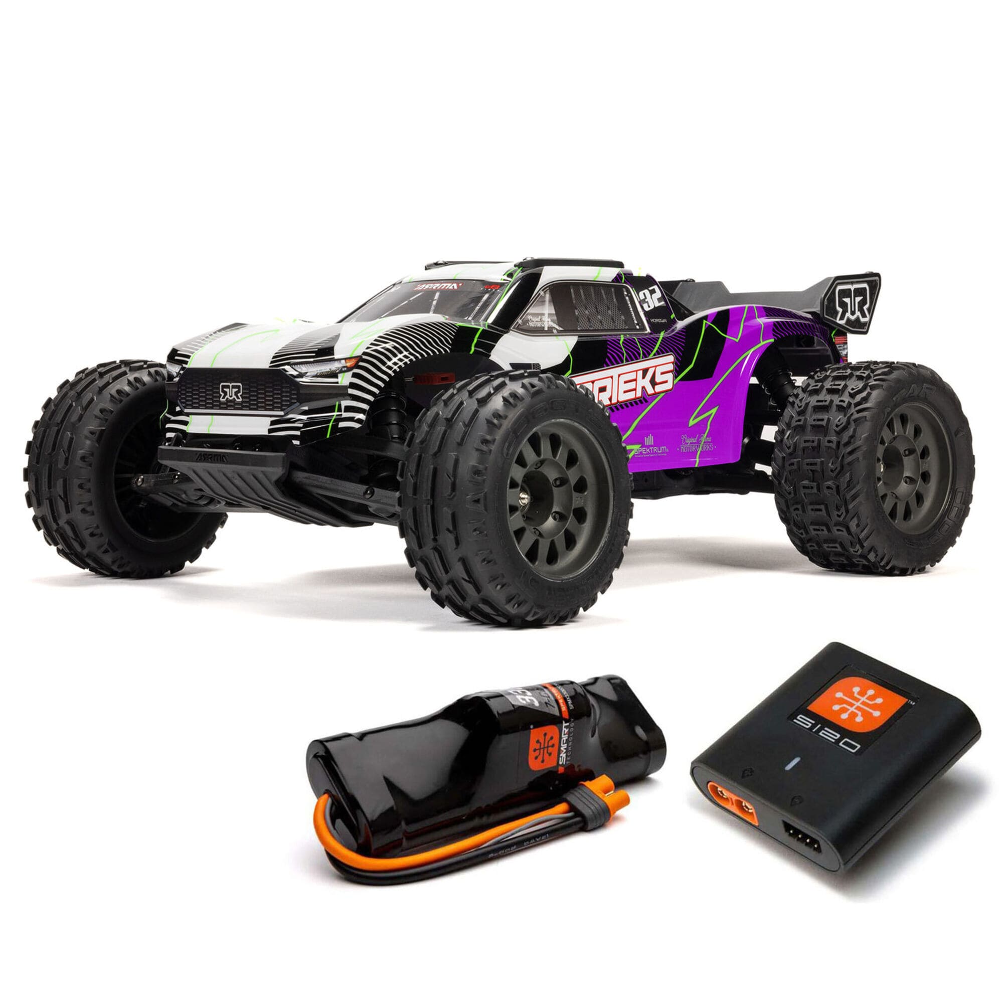 arrma-110-vorteks-mega-550-brushed-2wd-stadium-truck-rtr-mit-akku-lader-purple
