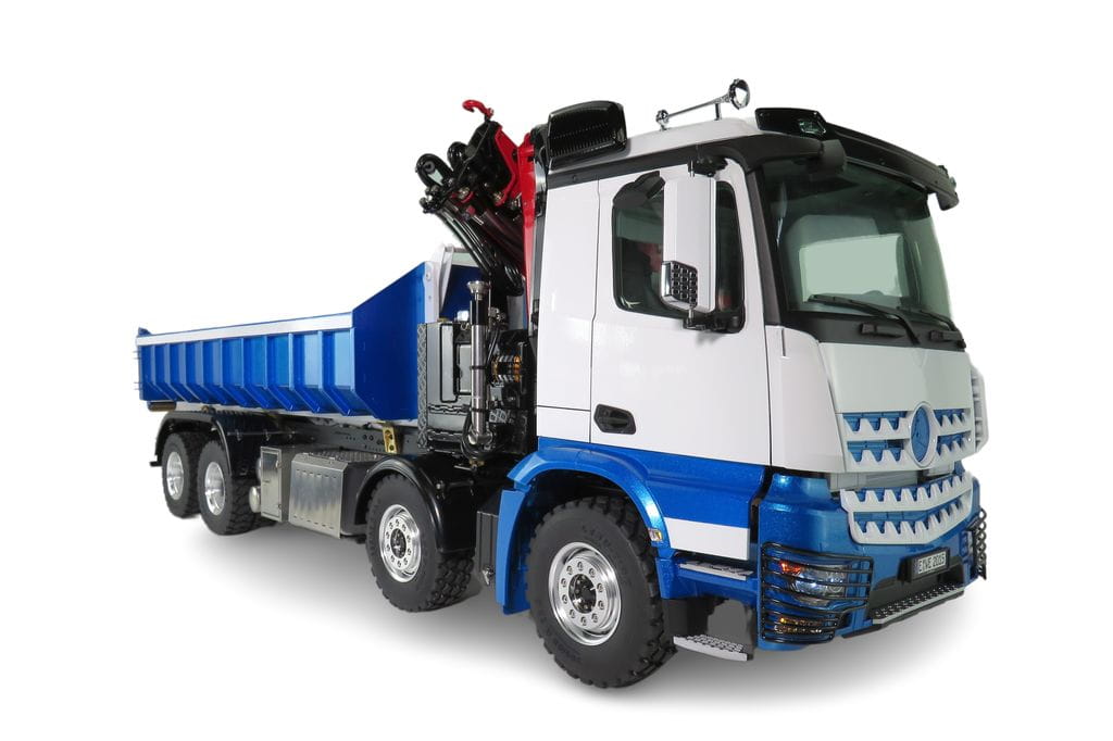 Lesu 1_14 Arocs 8x8 Abroller mit Ladekran blau_weiss - RC-Zubehoer