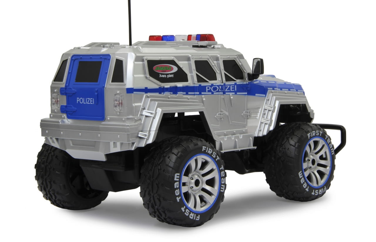 Jamara RC Polizei Panzerwagen Monstertruck 1:12 LED 27MHz