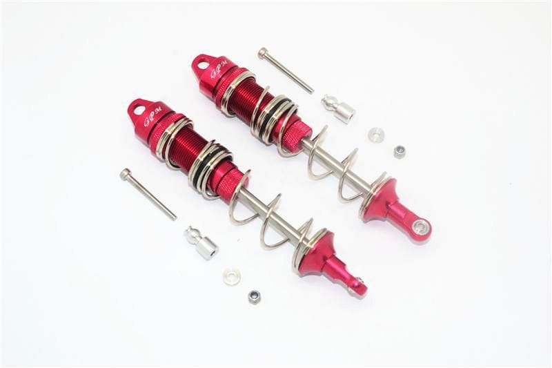 GPM Alu Daempfer 135mm hinten m. Doppelfedern rot fuer ARRMA Kraton_ Senton_ Outcast_ Notorius 6s - RC