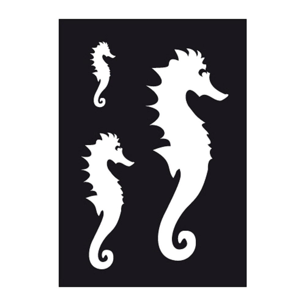 Krick Airbrush Schablone SEA HORSE