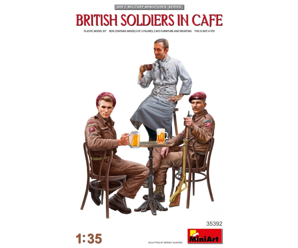 MiniArt 1:35 Figuren Brit. Soldaten im Café (3) Plastik Modellbau MiniArt 1_35 Figuren Brit. Soldaten im Café _3_ Plastik Modellbau - RC-Zubehoer