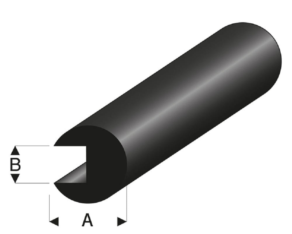 Krick Kantenschutz Ø10x3 mm L=2 m Gummiprofil