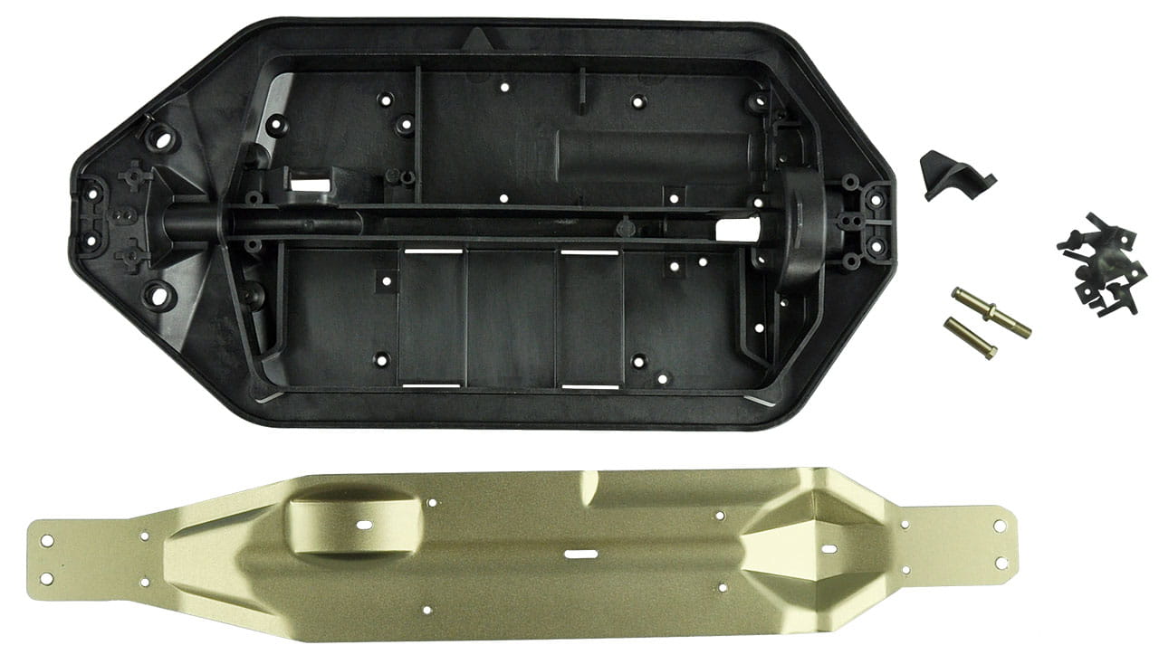 Amewi MA337EX-S Chassis mit Alu Center-Skidplate AM10T EXTREME