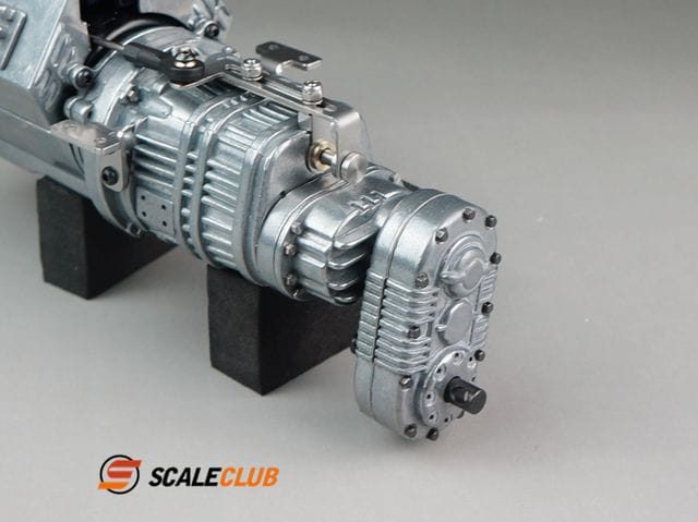 ScaleClub Scale Allradgetriebe 3-Gang mit Motor,Lüfter und Schaltservo