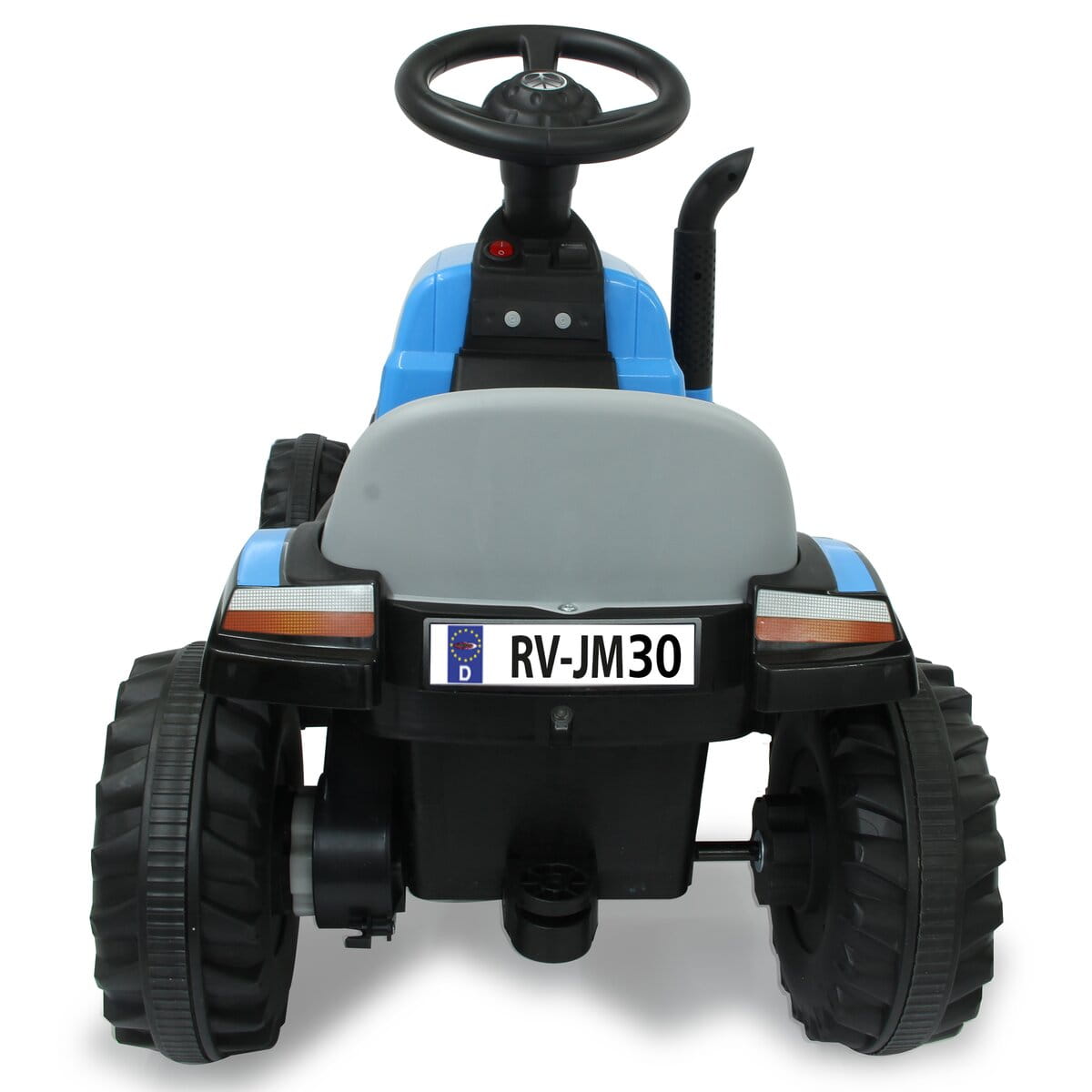 Jamara Ride-on Traktor New Holland mit Anhänger blau 6V