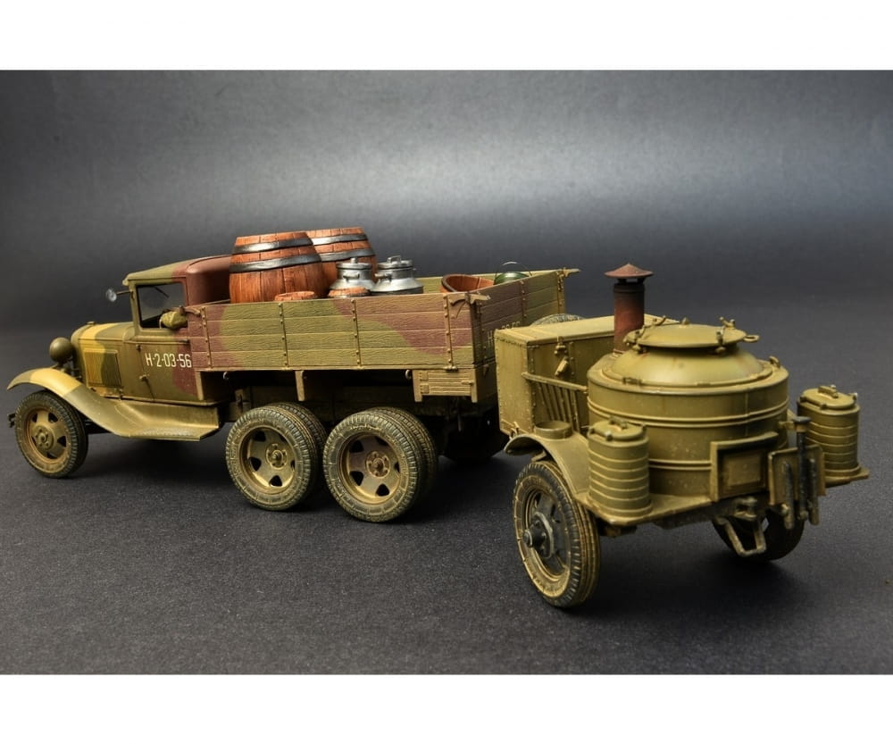 Plastikmodellbau von Miniart 1-35 sov 2to lkw aaa m feldkueche
