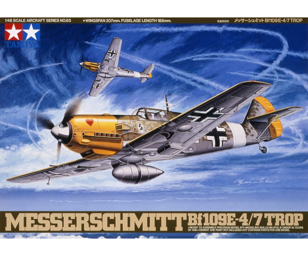 Tamiya 1:48 WWII Messerschmitt BF109E-4/7 Trop