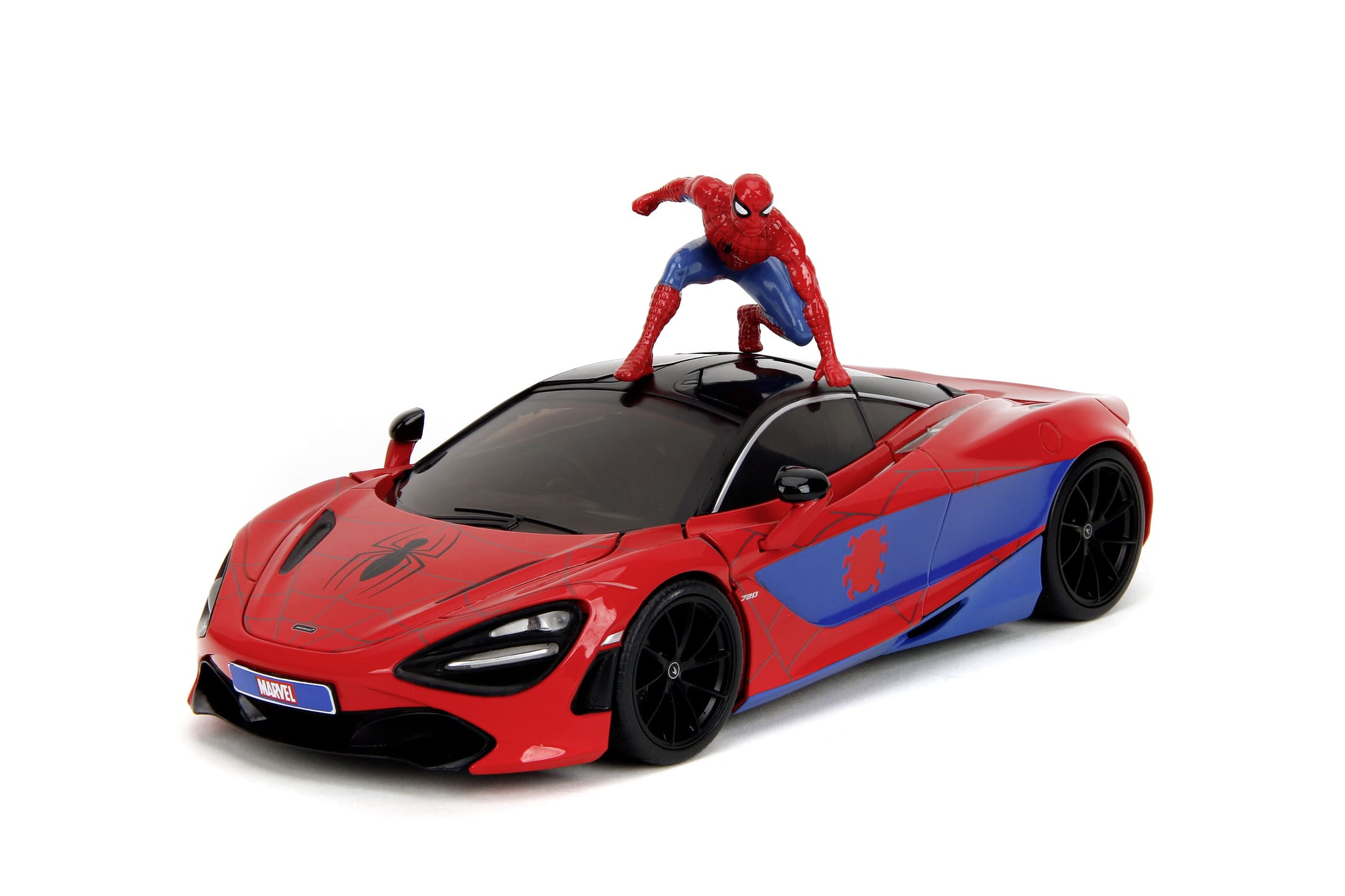 Jada Marvel Spider-Man McLaren 720S 1_24 Modellauto mit Spider-Man Figur