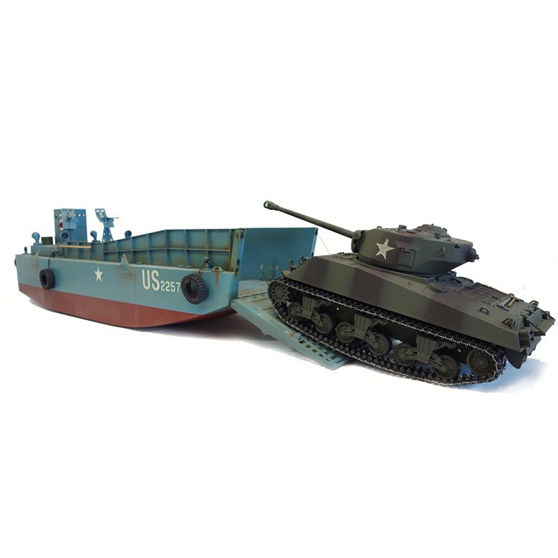 Torro 1:16 RC Landungsboot und RC Panzer LCM3 und Sherman M4A3 76mm BB
