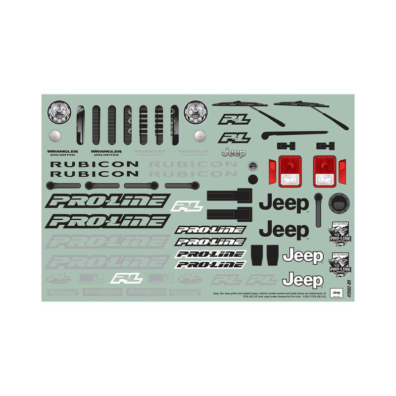 Proline Jeep Wrangler Unlimited Rubicon Clr Bdy_ TRX-4 - RC-Zubehoer