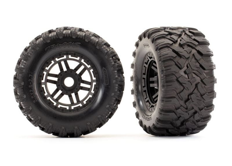 Traxxas Reifen auf Felge schwarz Maxx