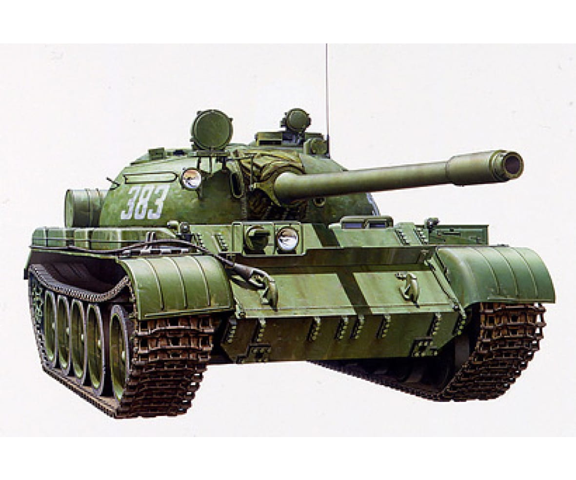 Tamiya Russischer Panzer Mitl T-55 A 1:35 Plastik Modellbau Militär Bausatz