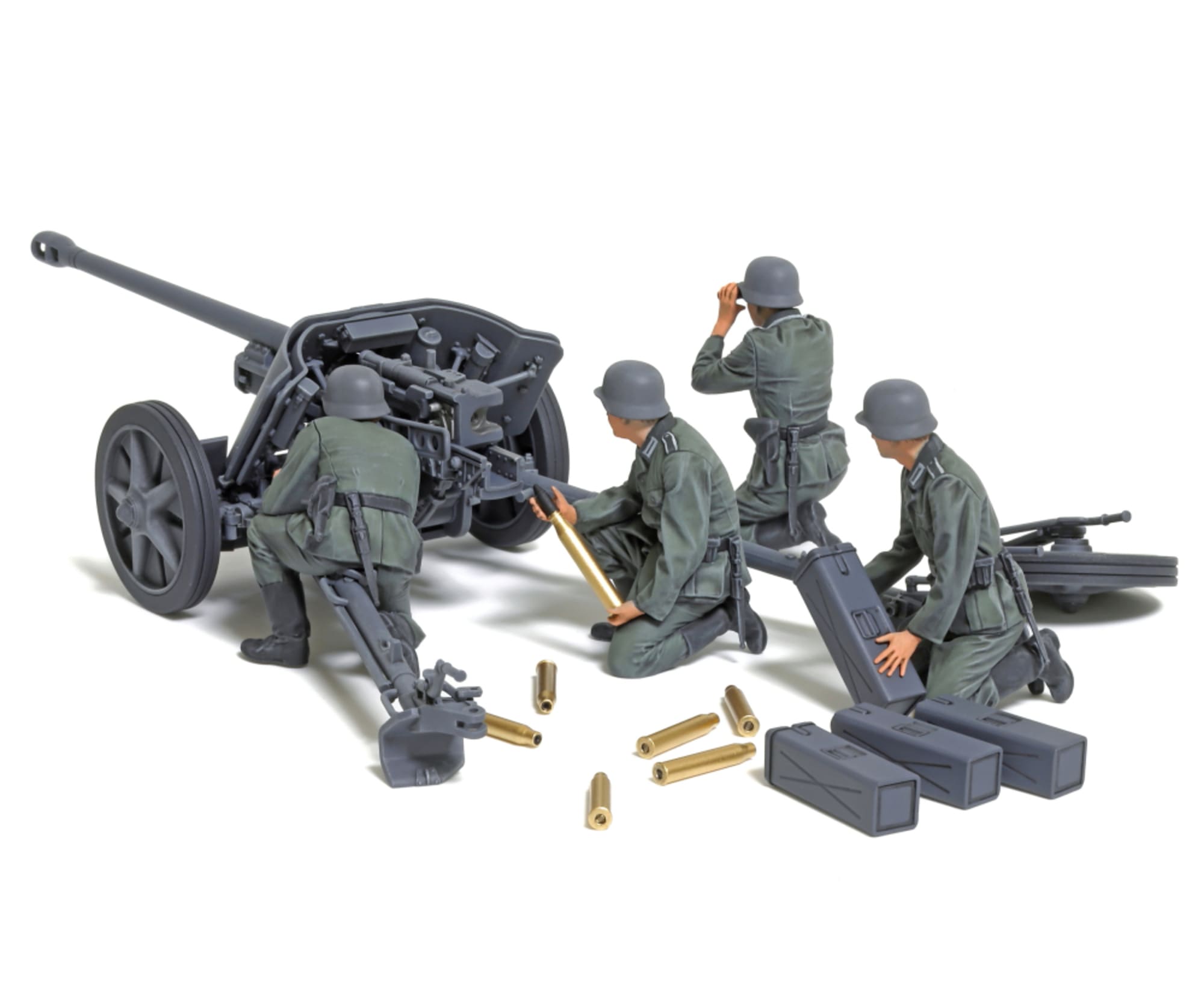Tamiya Plastikmodellbausatz - 1_35 Dt. PaK 38 5cm mit Mannschaft _4_