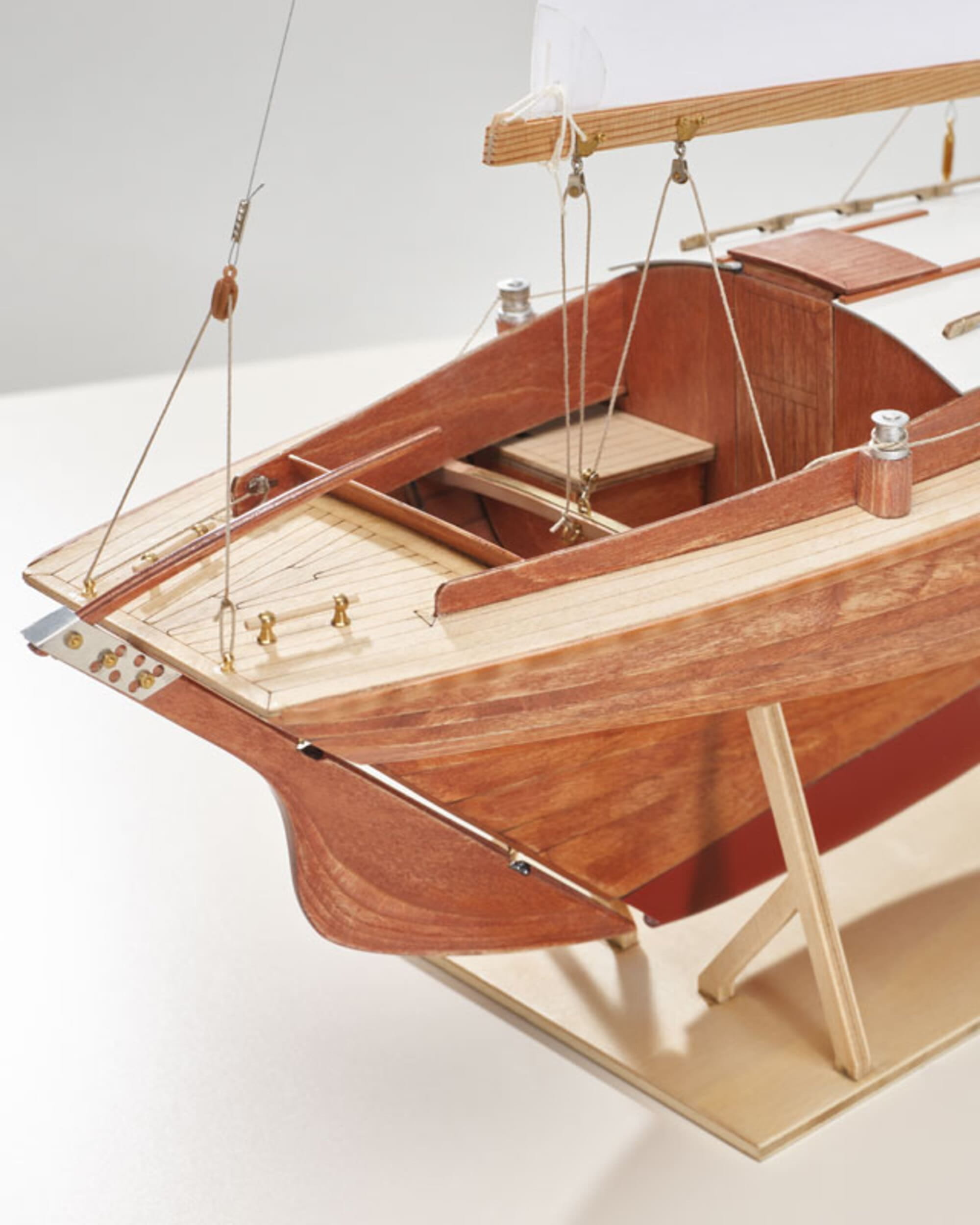folkeboot standmodell bausatz im massstab 1-15 aus holz