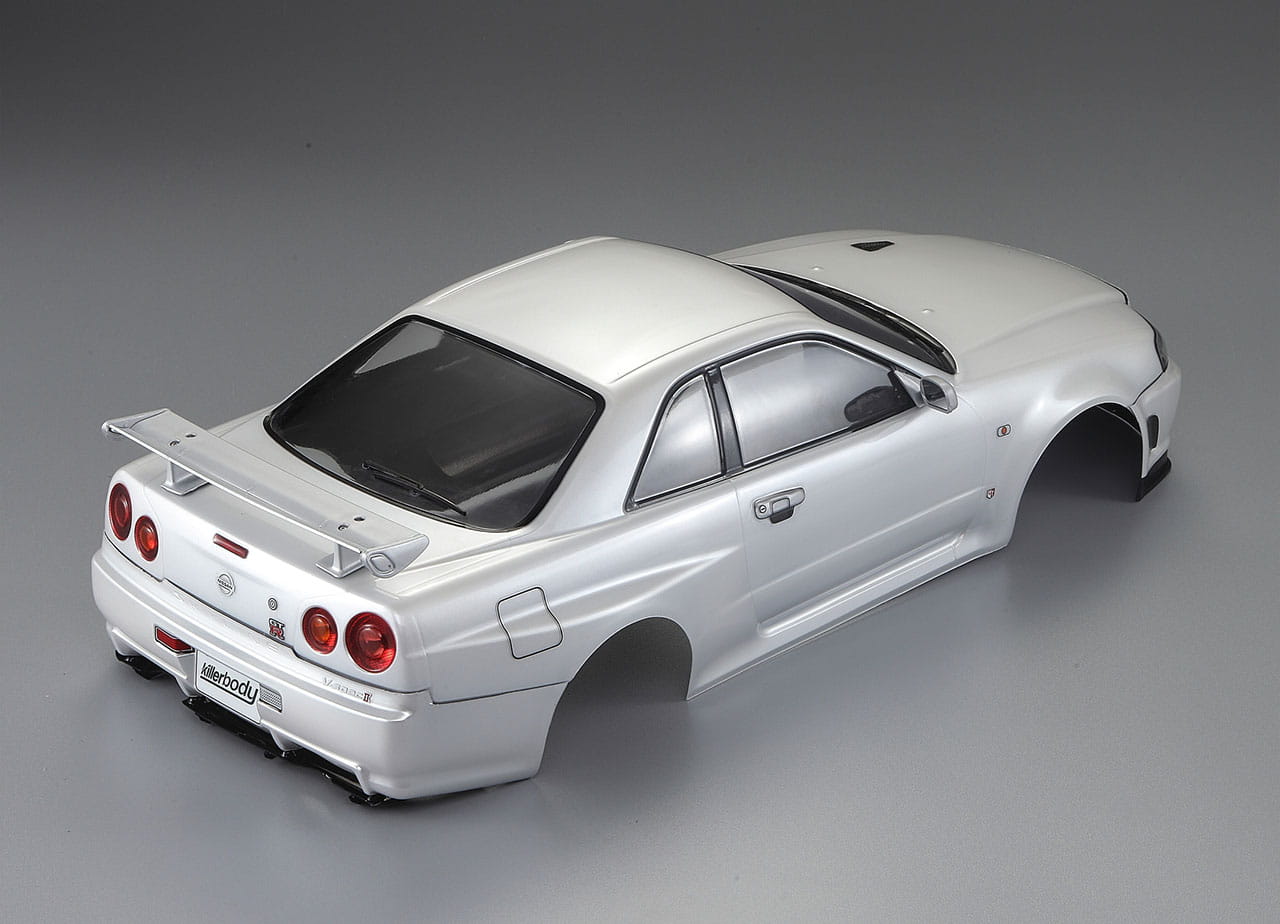 Killerbody Nissan Skyline R34 Karosserie Perl Weiss 195mm RTU - RC-Zubehoer