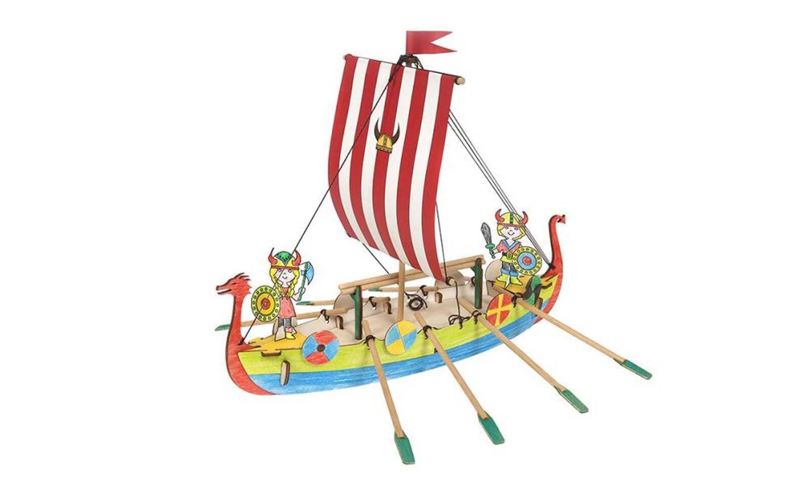 Modellbausatz - Vikinger Boot Bausatz fuer Kinder