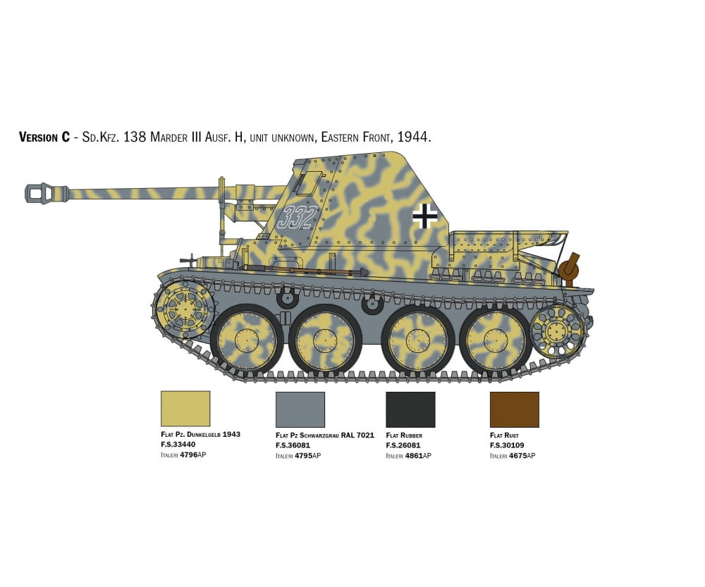 Italeri 1:35 Dt. Sd.Kfz.138 Marder III Ausf. H