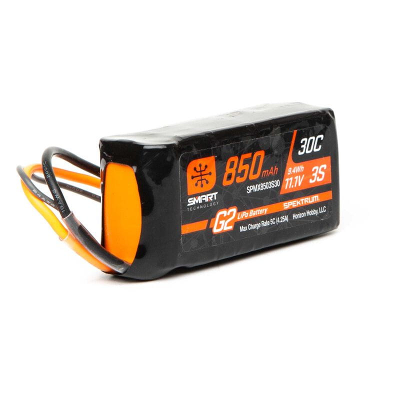 Spektrum Lipo Akku 11,1V 850mAh 3S Smart G2 30C IC2 Spektrum Lipo Akku 11,1V 850mAh 3S Smart G2 30C IC2