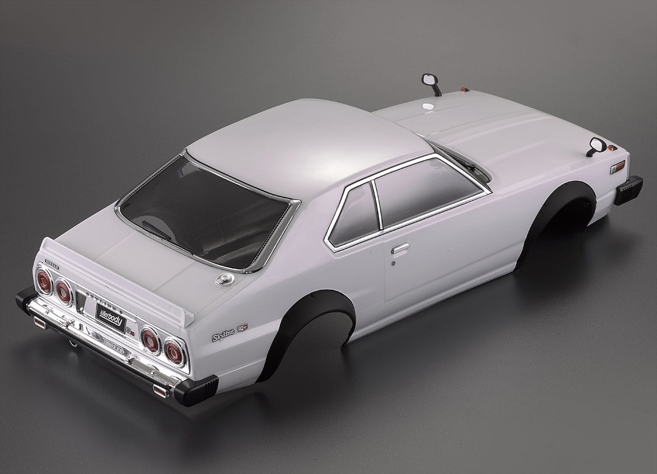 Killerbody Nissan Skyline Hardtop 2000 _1977_ Karosserie lackiert Weiss 195mm - RC-Zubehoer