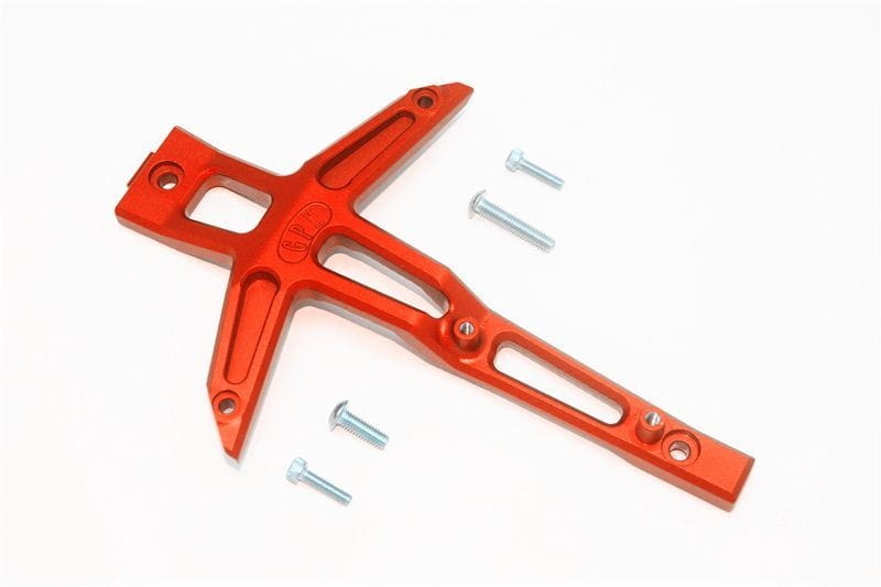GPM Alu Chassis Oberdeck vorn orange fuer Traxxas MAXX - RC-Zubehoer